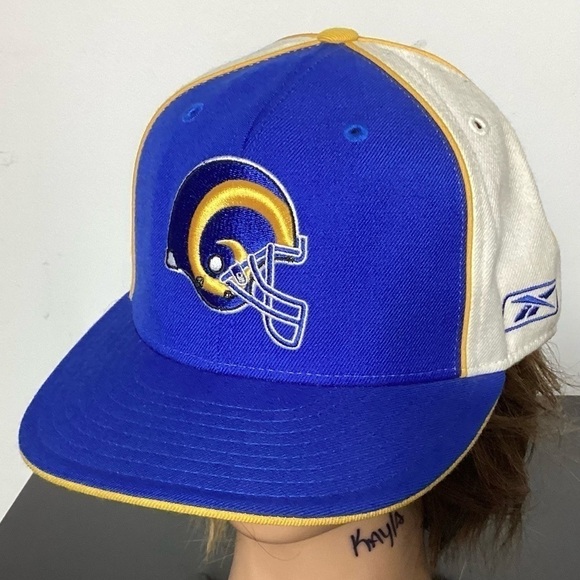 LA Rams NFL Reebok Gridiron Classics Wool Sz 7 1/2 Fitted Baseball Cap Hat EUC! - Picture 1 of 9